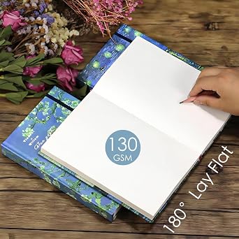 244 Sheets Van Gogh Sketch Book, Blank Notebook, 130gsm