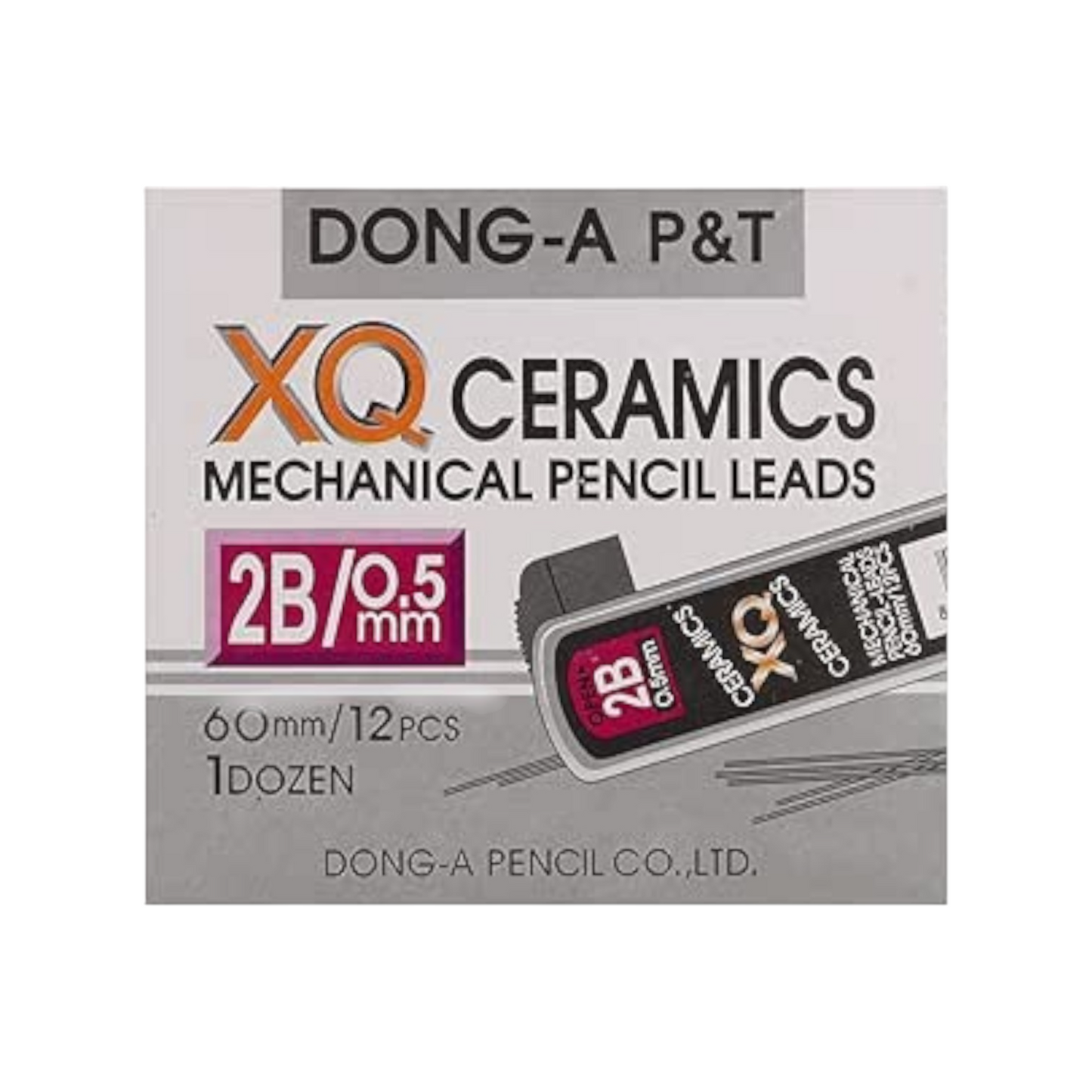 Dong-A XQ 2B Ceramics Mechanical Pencil Leads 0.5 mm