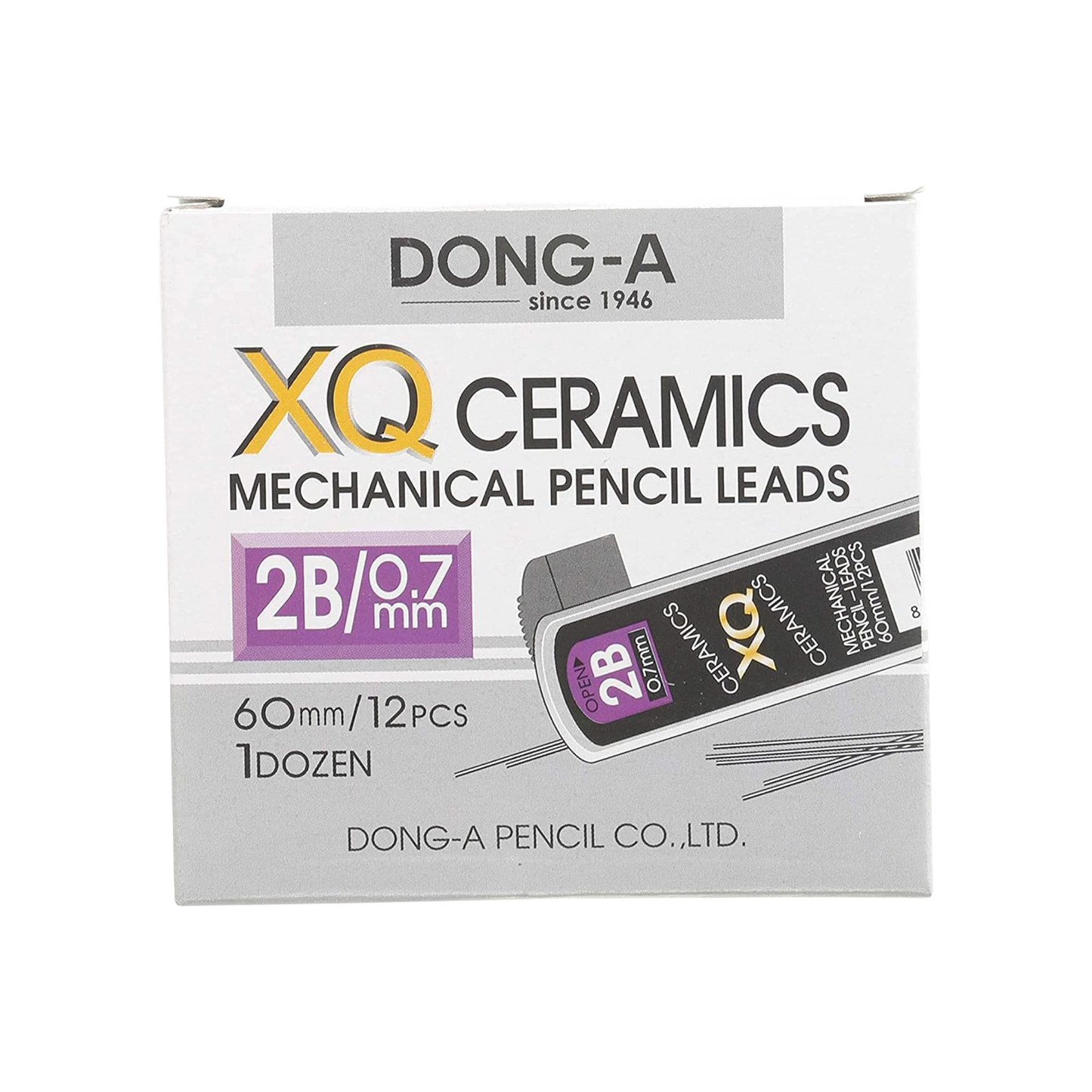 Dong-A XQ 2B Ceramics Mechanical Pencil Leads 0.7 mm