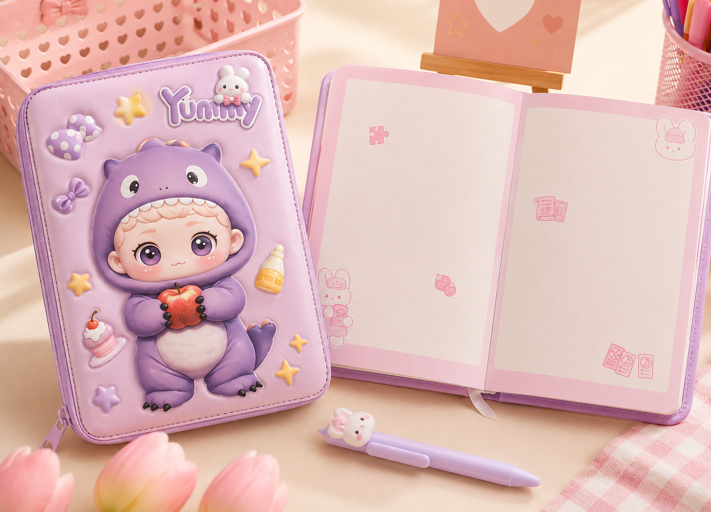 3D Squishy Notebook 17x12.5 cm - 132 Sheets