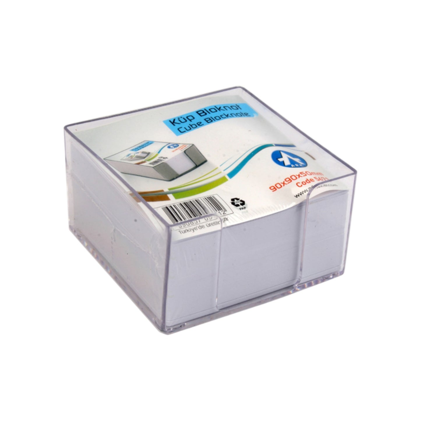 Transparent Ark Paper Holder + Papers 9 * 9 cm Model 5671