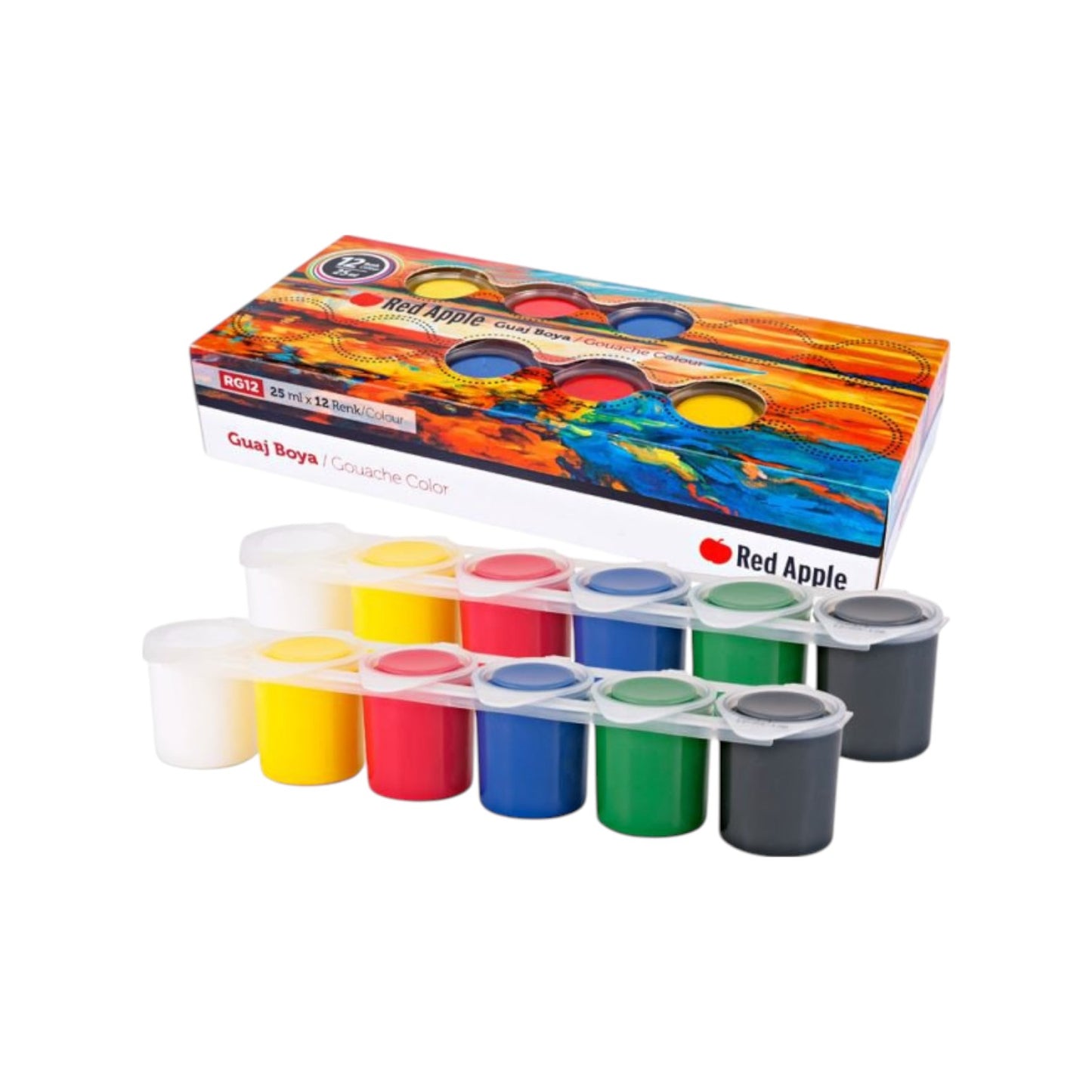 Red Apple Acrylic Paint (25m) 12 Colors