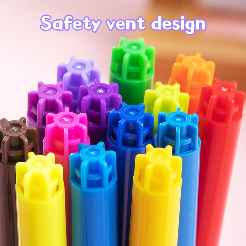 Deli C100 20 Felt Pen Washable Colors Pack Of 24 Colors 1.0 mm
