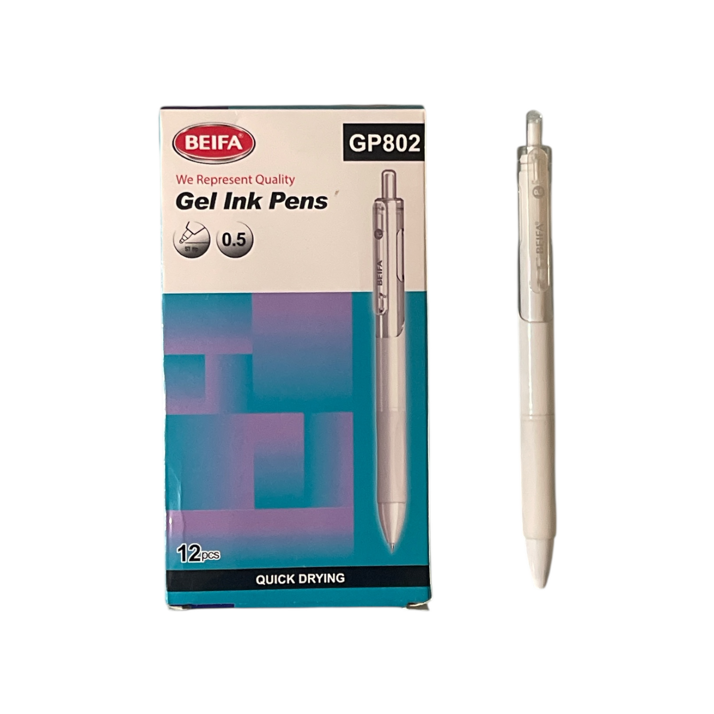 Beifa Blue Quick-Drying Gel Pen 0.5mm GP802-01B7 - 1 Pen
