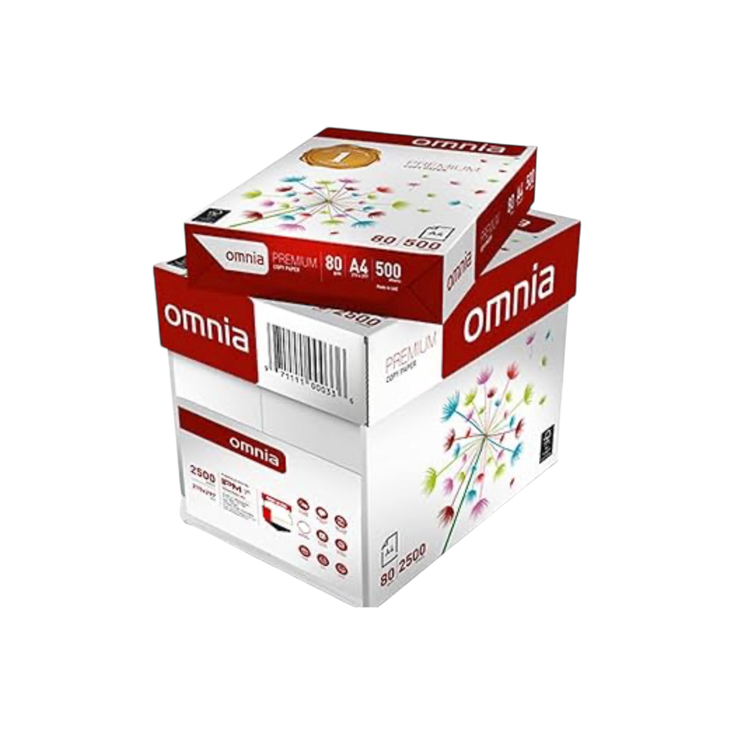 Omnia A4 Size Copy Paper, 80 gm – ( 1 Ream )
