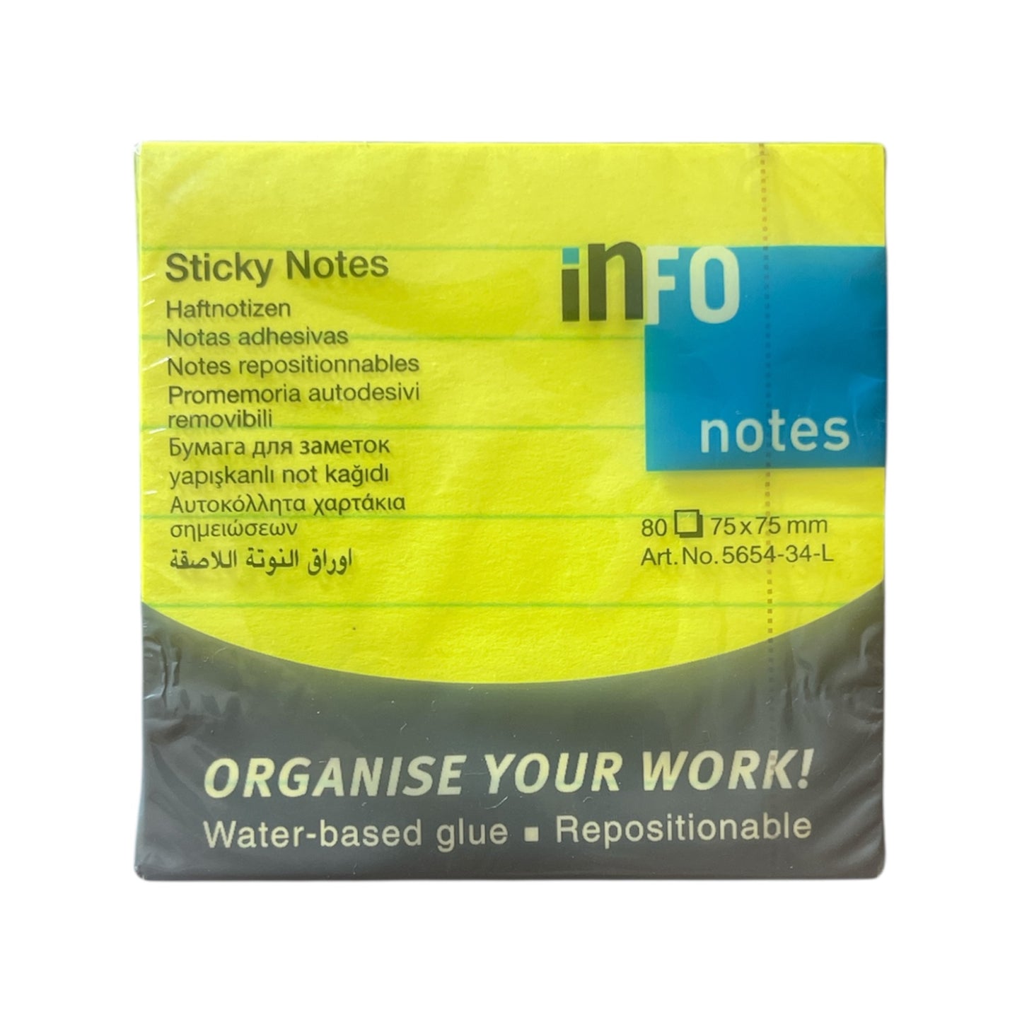 inFO 5654-35-L inFO Sticky Notes 7x7line 75x75mm