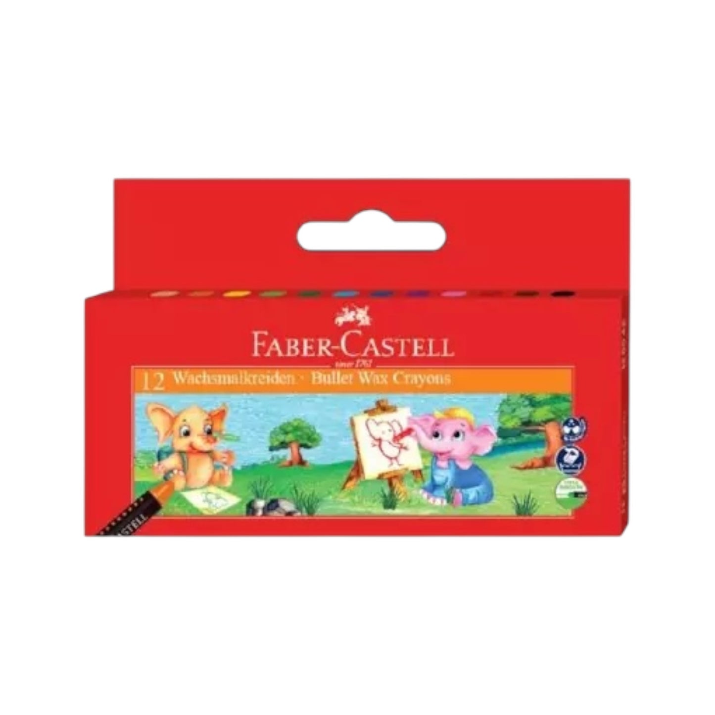 Faber-Castell Wax Crayons 12 Colour 11*56 Mm 120042