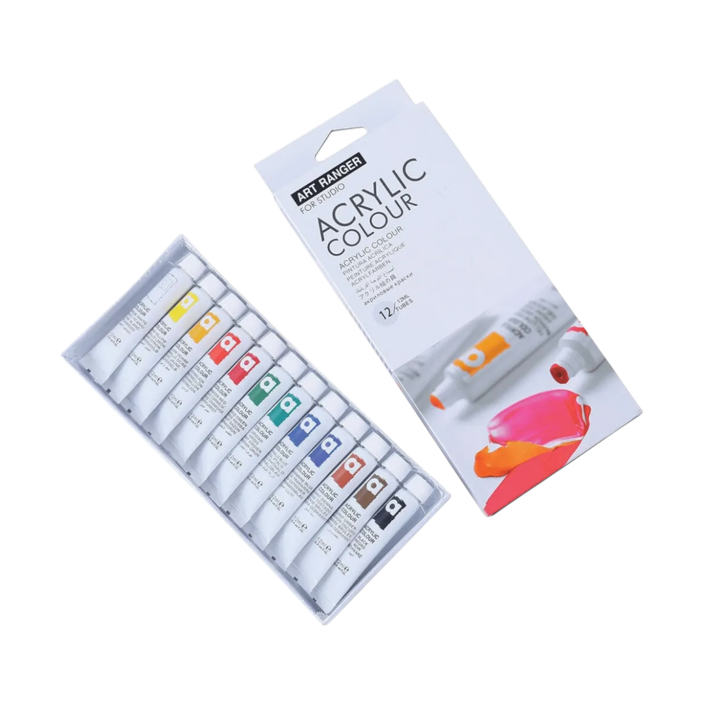 ART RANGERS Acrylic Colors Set of 12 Tubes 12Ml - EA1212C-3