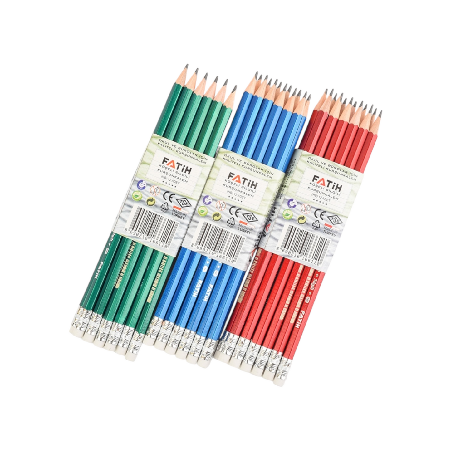 Fatih 16600 HB grahite – pack of 12 Pencils (3 colors)