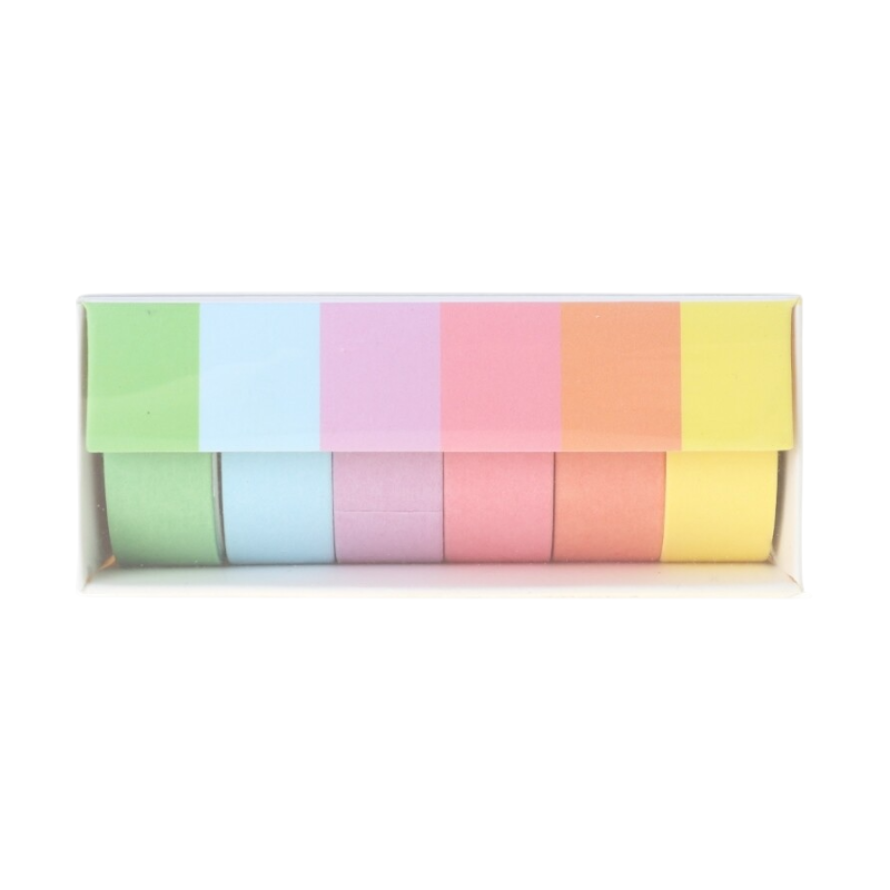 6 Rolls of Washi Tape Set 1 cm