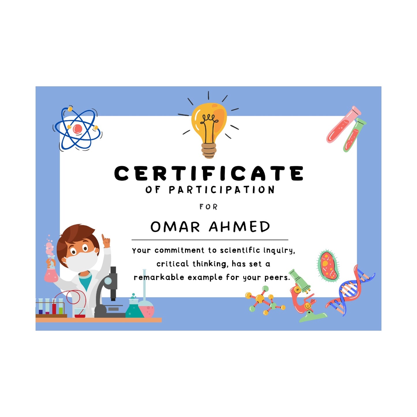 Science 1 Certificate of Improvement