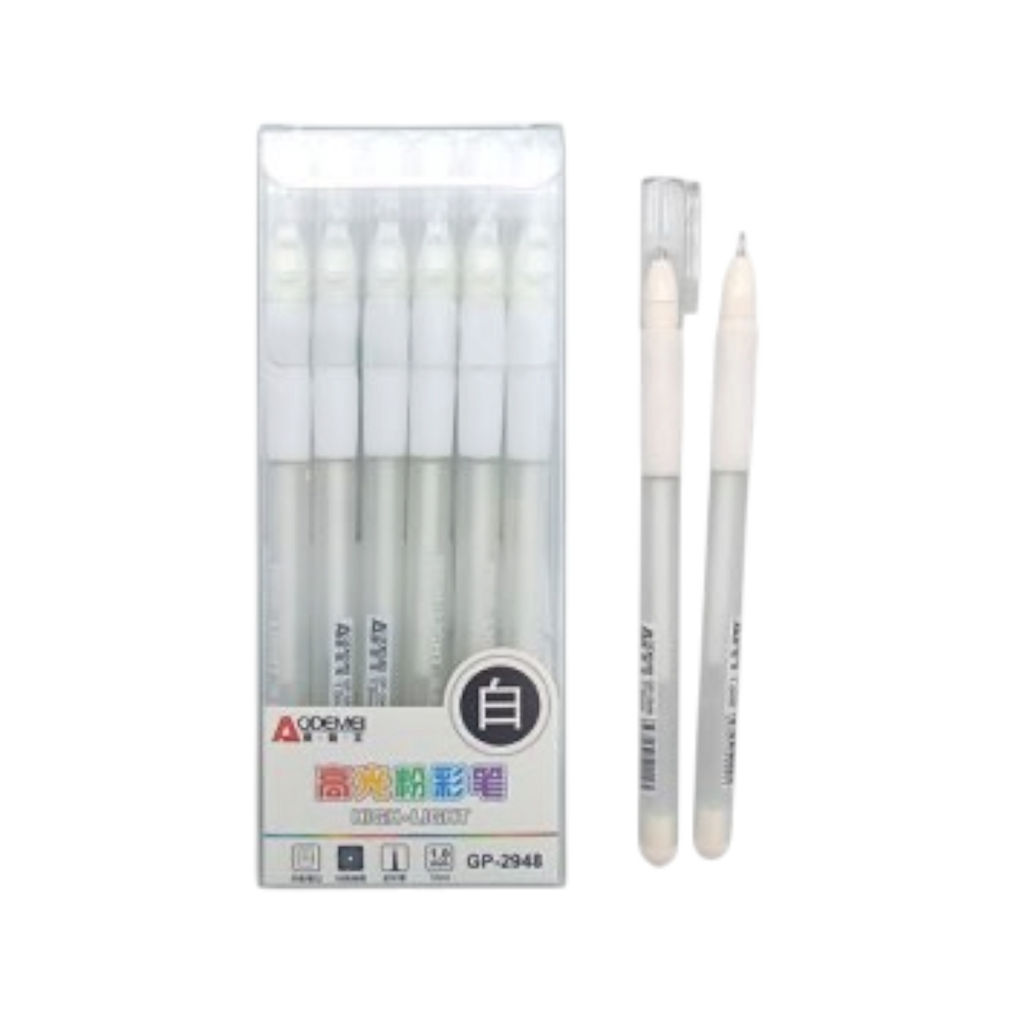 Gel pen WHITE DG-197/DC-193 1.0 mm