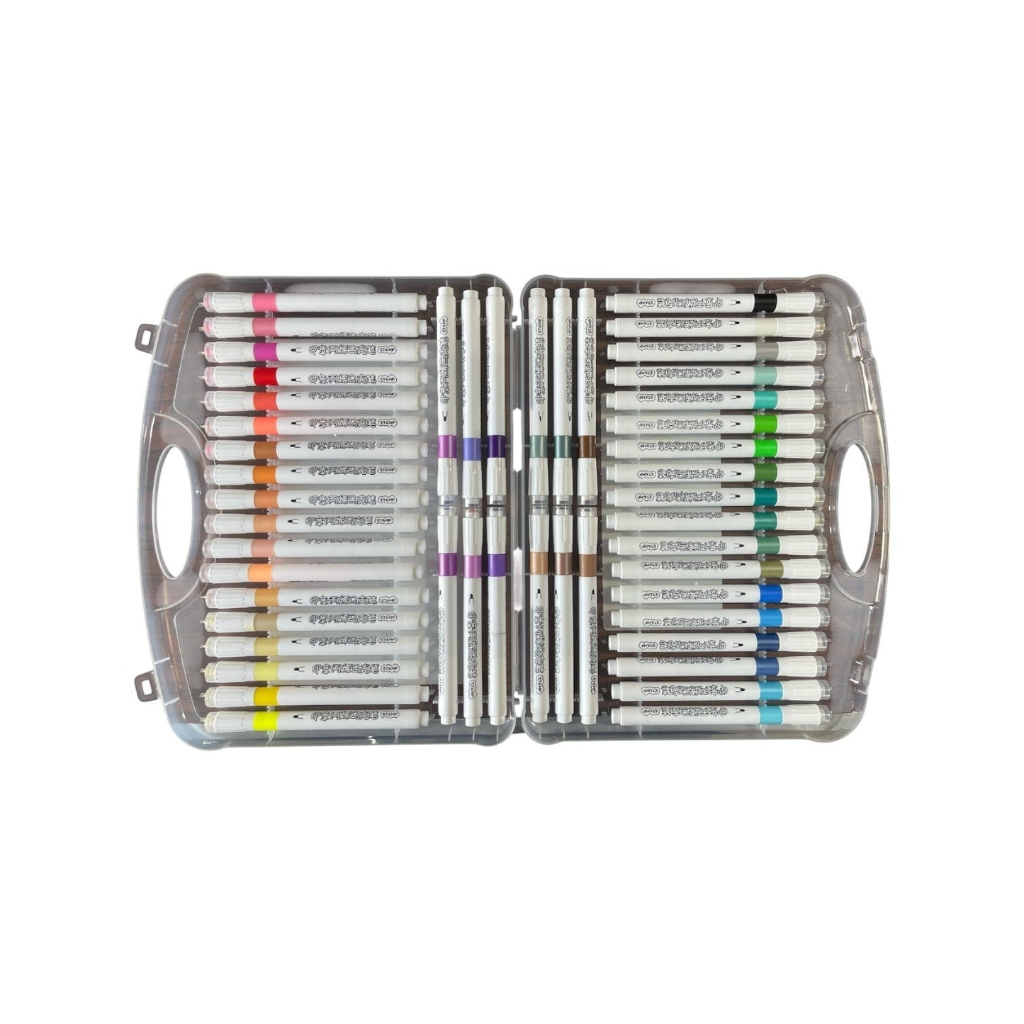 Double-Headed Stamp Highlighter Marker Pen Set 48 Color Highlighter Marker Pen