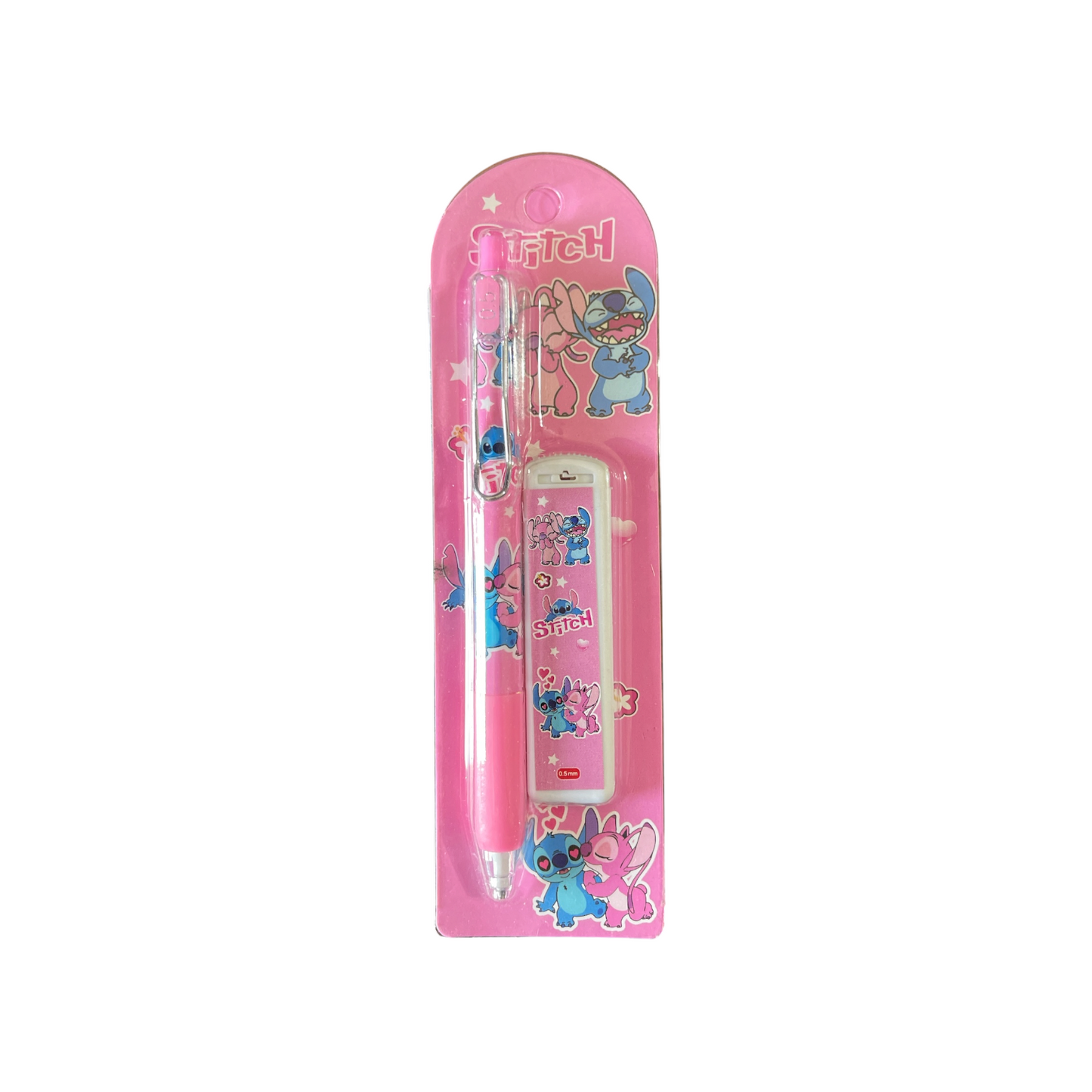 Disney Stitch themed mechanical pencil and lead refill set 0.5mm