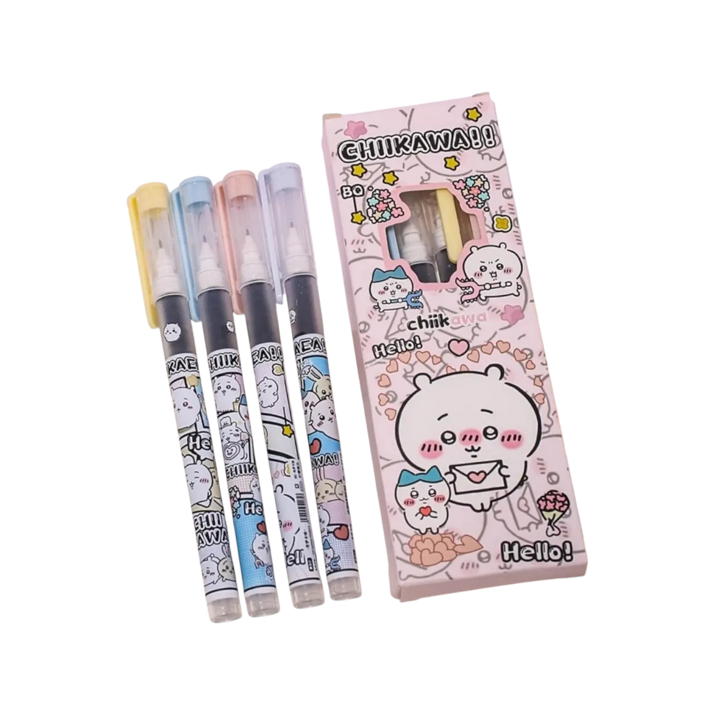 Ehikawa Gel Pen 4 Blue Pens Set 0.5 mm