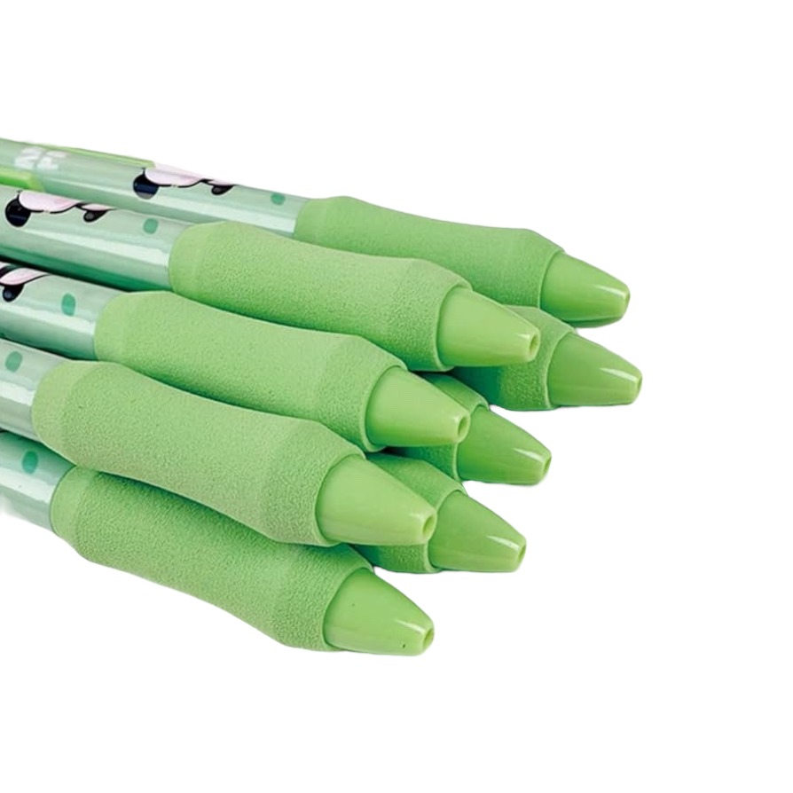 Panda Gel Pen 4 Blue Pens With Rubber Grip