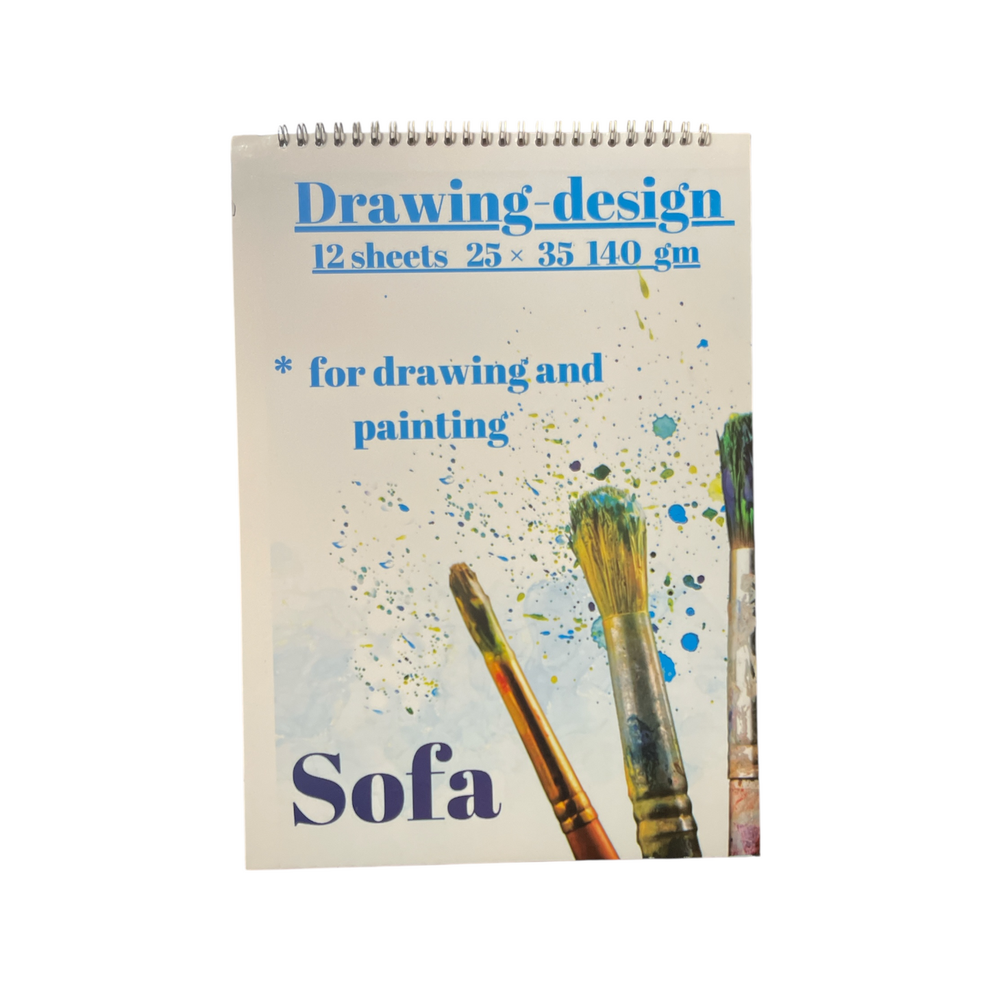 Sofa Colored Sketch book, Size 25 * 32 cm, 12 Sheets,140 gm Multicolored Paper, Design