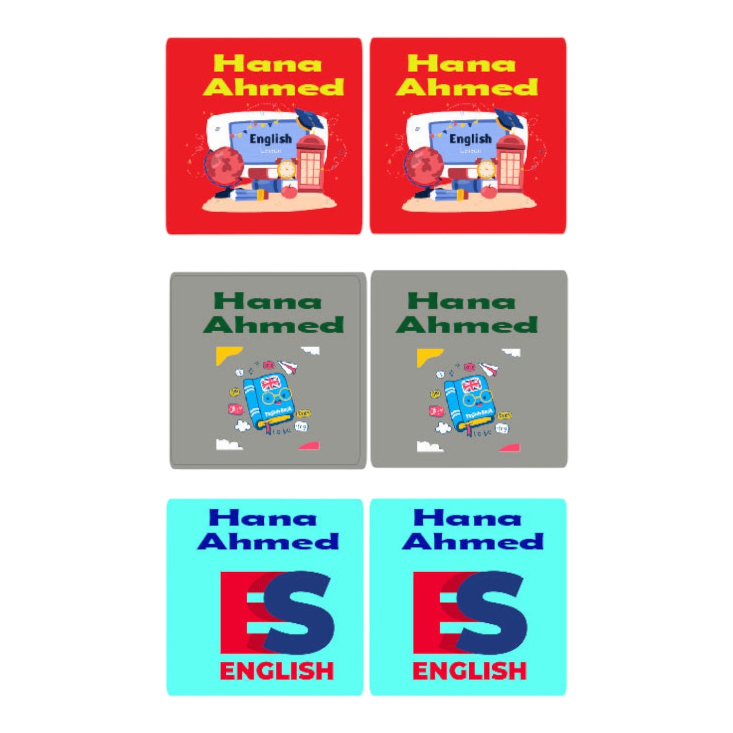 Subject Name Tag ENGLISH