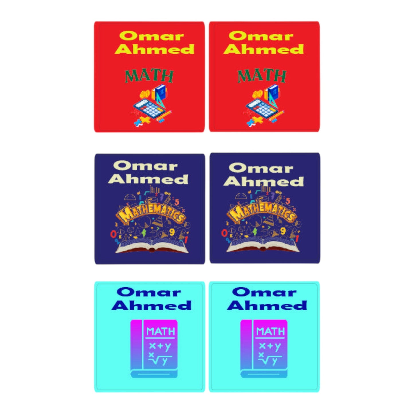 Subject Name Tag MATH