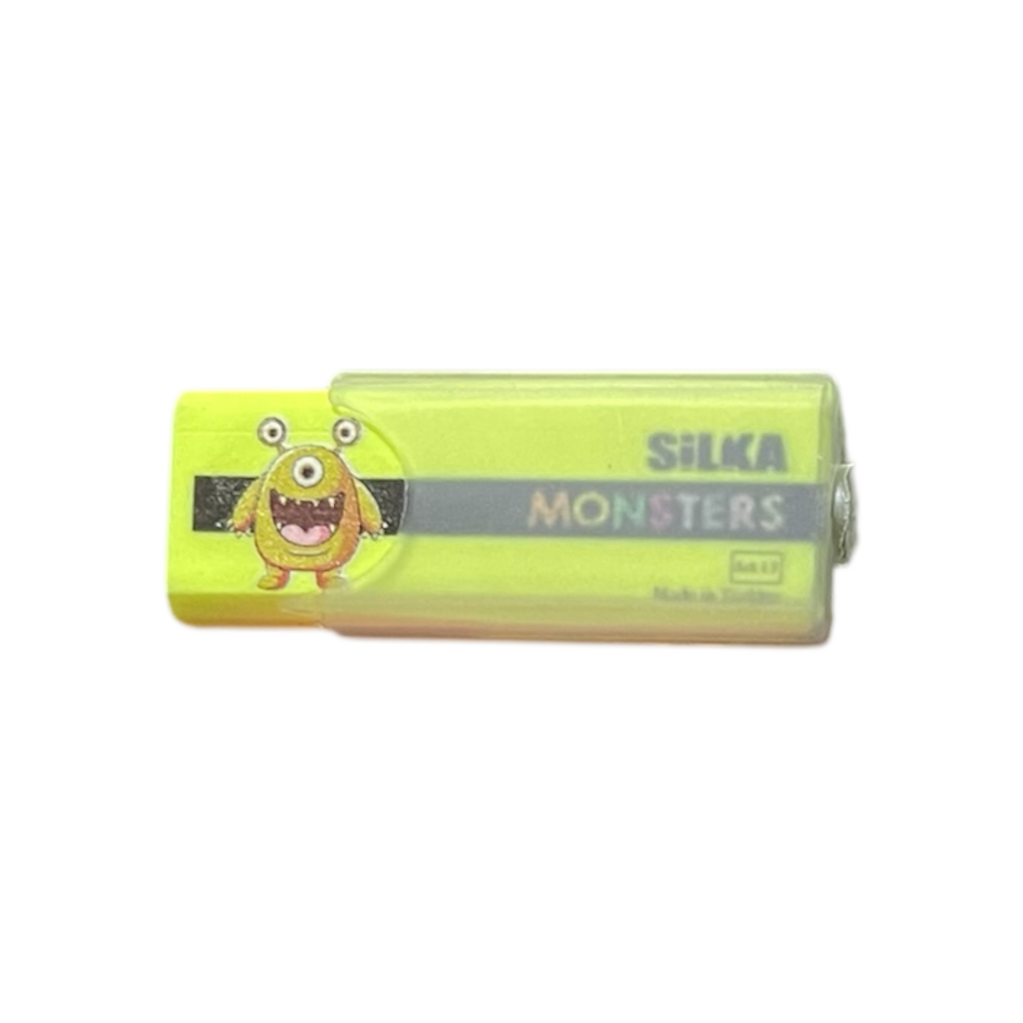 Silka ART 13 monster neon eraser – Set of 20 pieces/large – 4 colors -with case