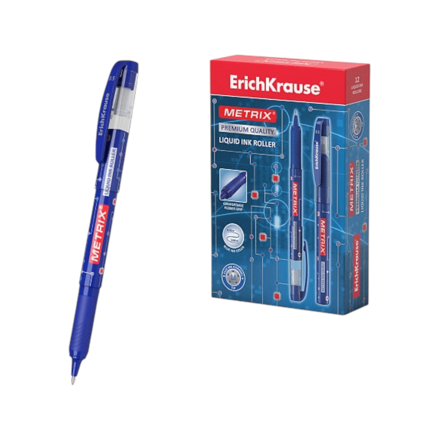 Rollerball Pen Erich Krause Classic 0.5 Blue Ink - 1 Pen