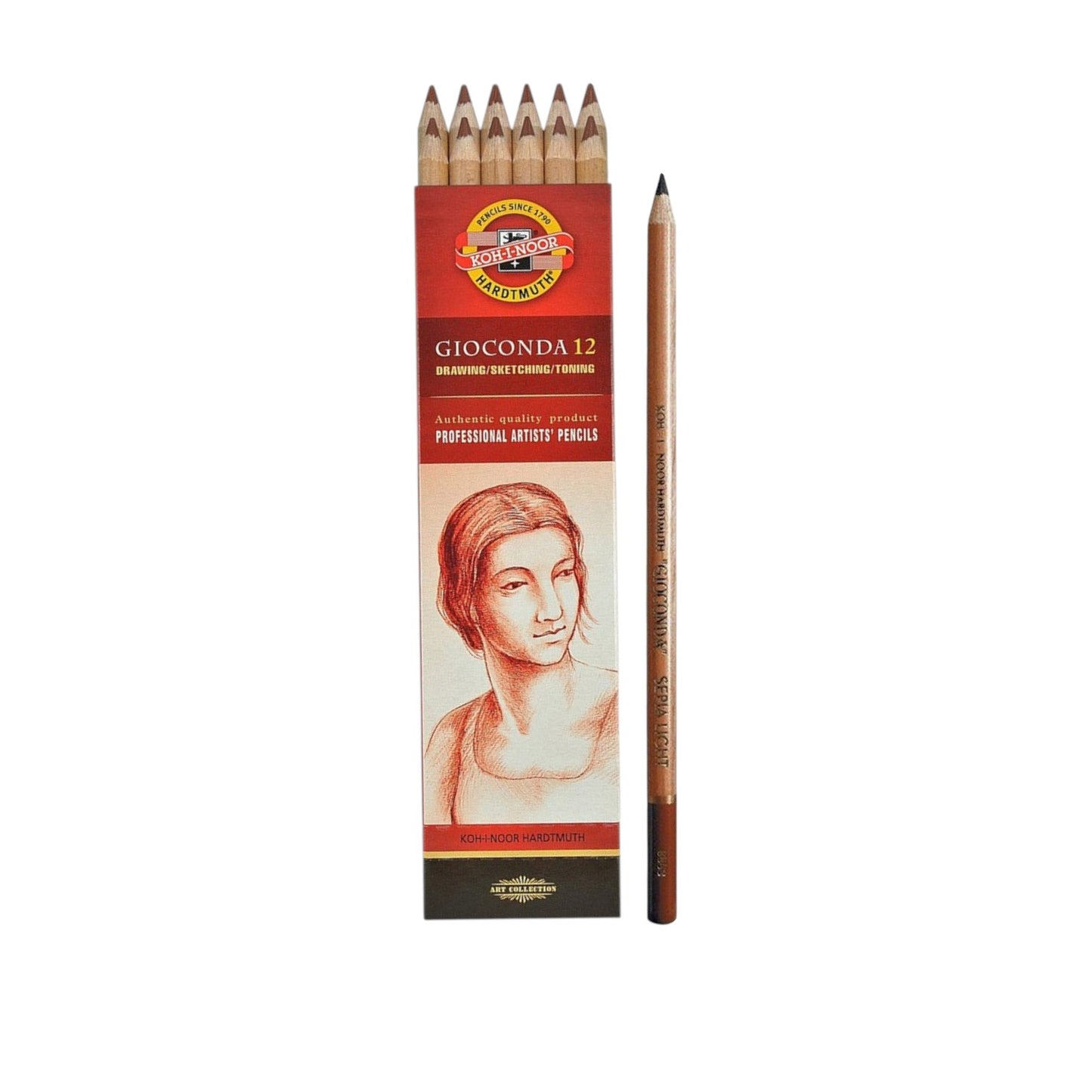 Gioconda Light Brown Artist Charcoal Pencil - Koh-I-Noor