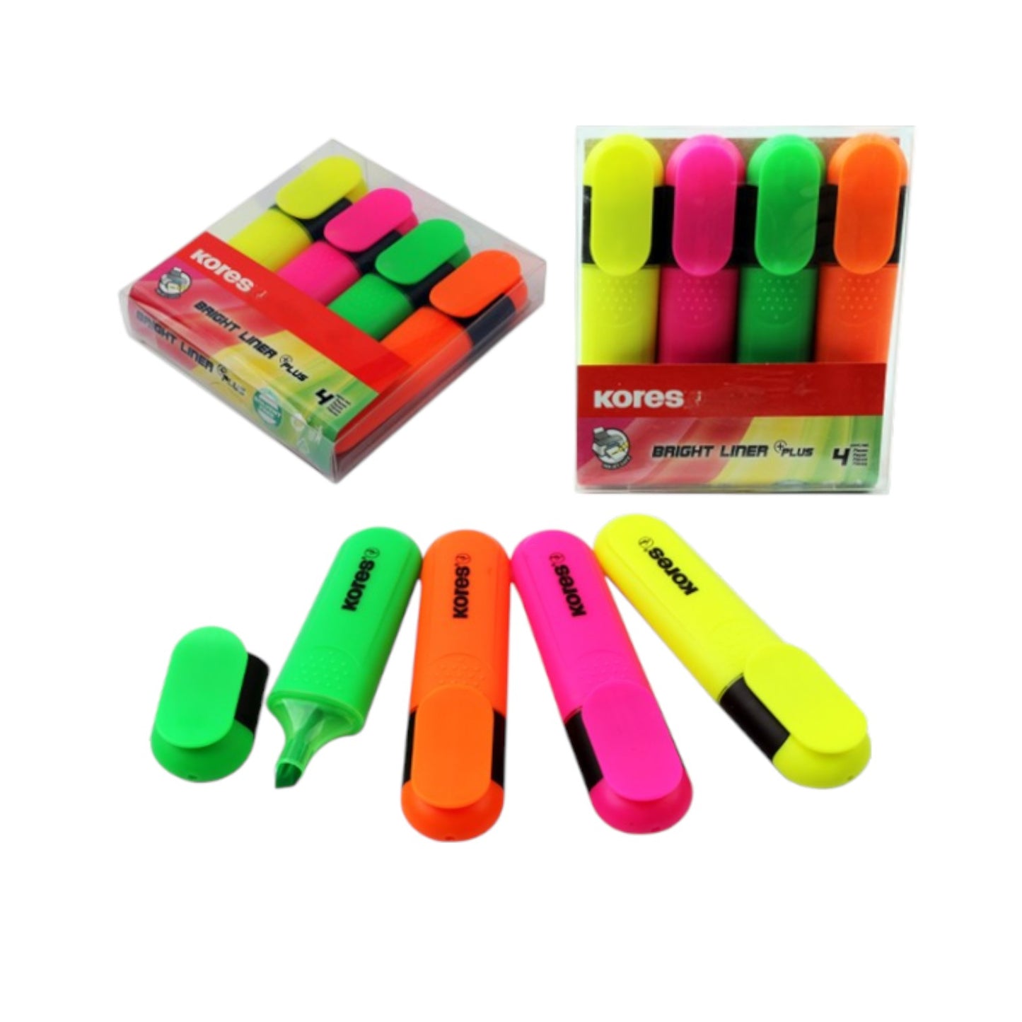 KORES Highlighter 4 color pen set MODEL 36140