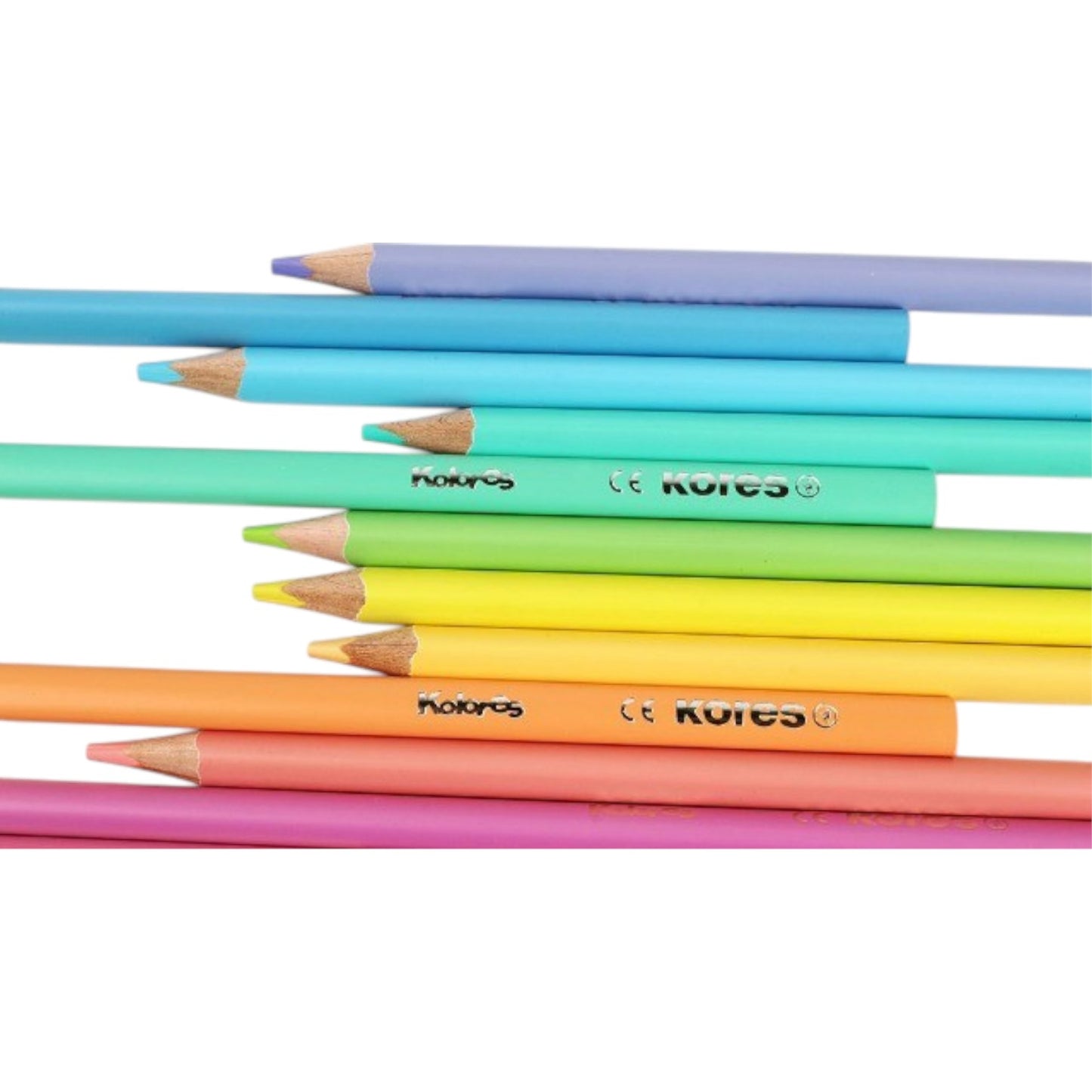Kores Wooden pencils, 12 pieces, Pastel