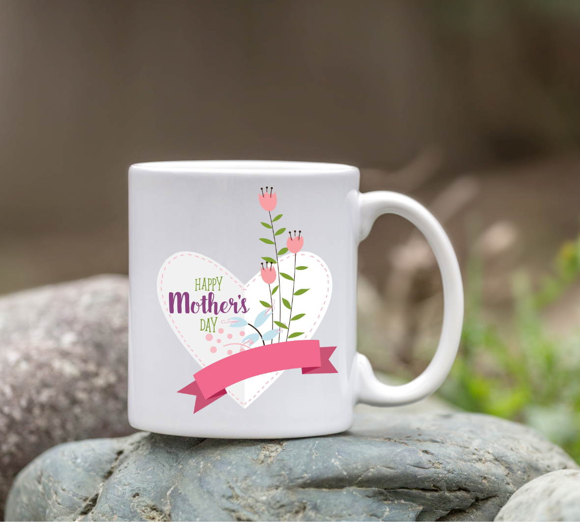 White Ceramic Mug Mom 3