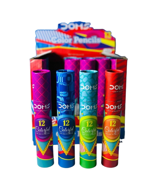 Doms Colors Long Colors Pencils in a Round Tin Box