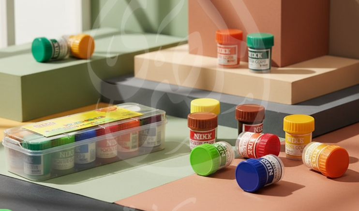 12-color Gouache Set, Vacuum-Sealed Jars