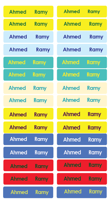 Mini Craft Name Tag Stickers