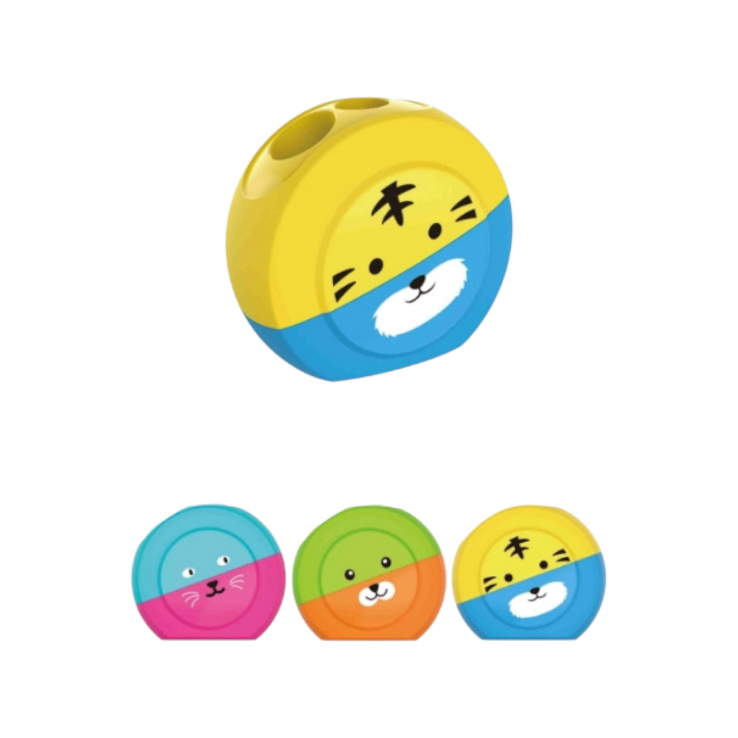 Sharpener plastic with metal blade 2 holes, tank / card, Keyroad