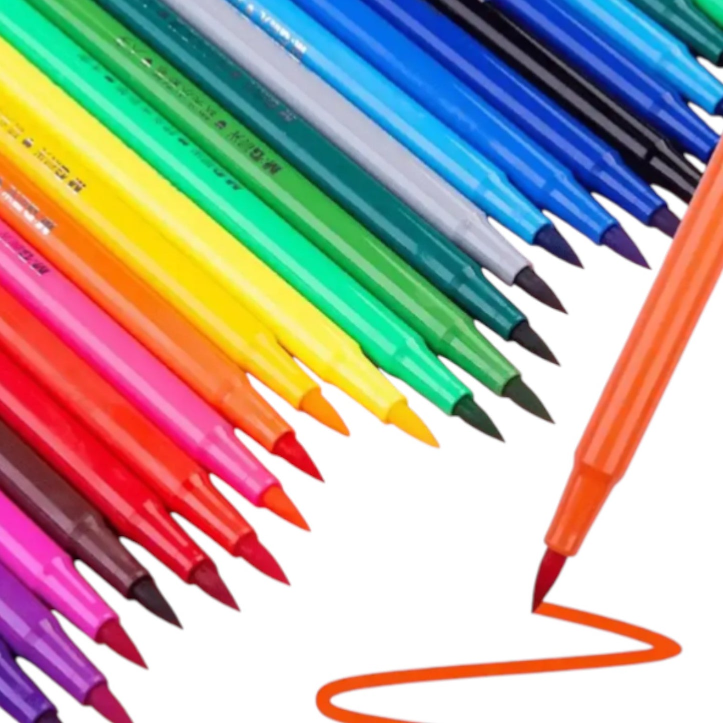 Set of 36/48+3 Fibertip Colors- In Plastic Transparent Box- Multi Colors