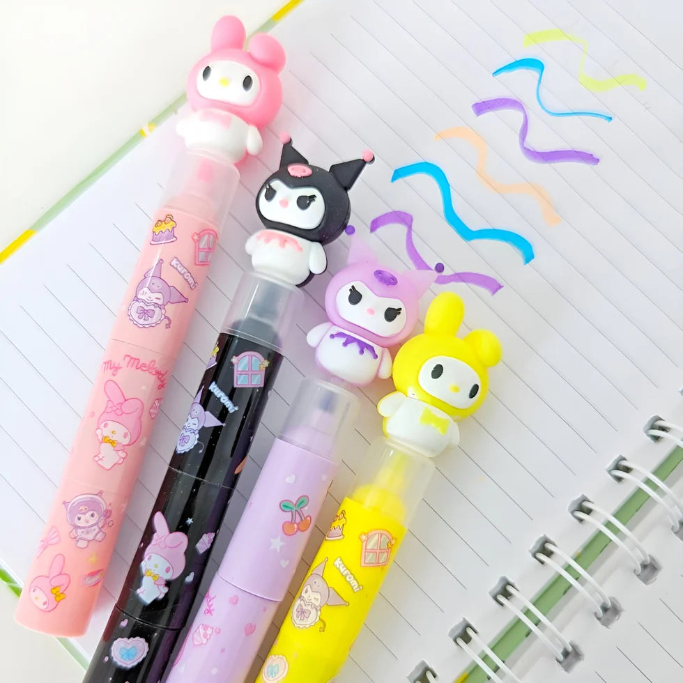 Highlighter Glitter Pastel 6 Colors Dino