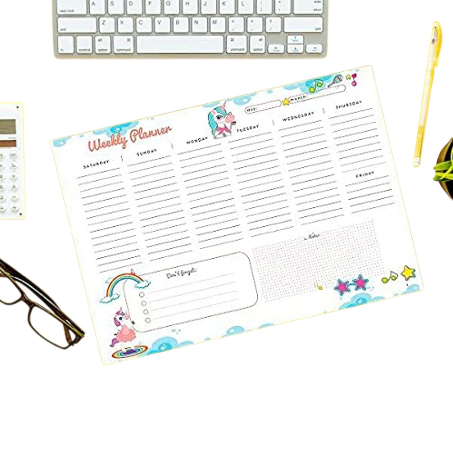 Yassin To Do Weekly Planner - A4-52 Sheets - no: 1117