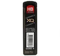 Dong-A XQ 2B Ceramics Mechanical Pencil Leads Set of 12 Pieces