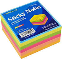 Yadoo Self-Adhesive Sticky Note 50x50 mm Multiple Colors 250 Sheets