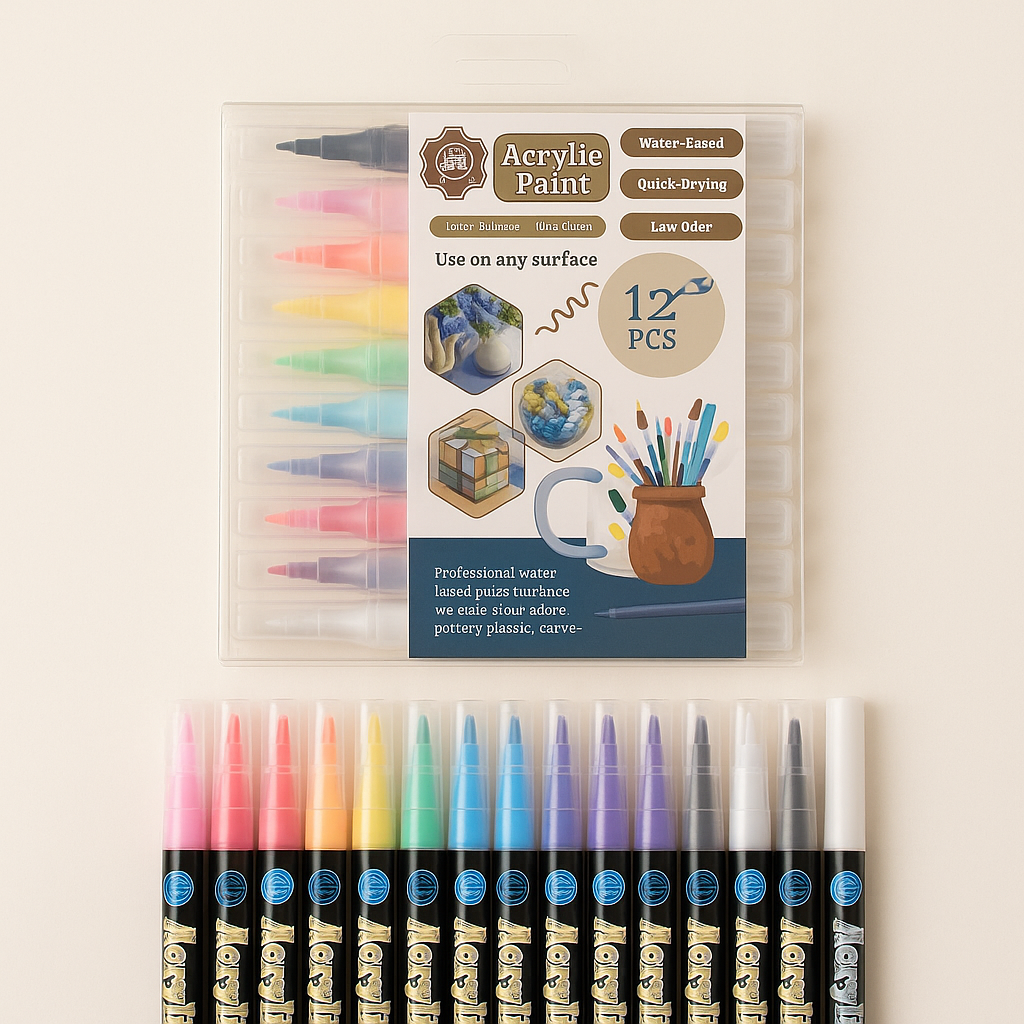 Keep Smiling Permanent Acrylic Paint Marker Set of 12