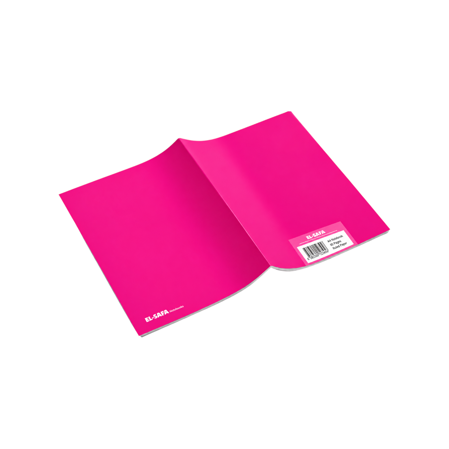 Elite Stationery House EL SAFA A4 lined notebook with a vibrant pink cover and 60 sheets of paper