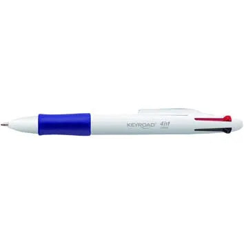 Keyroad Ballpoint Pen - 1mm Rubber Grip 4 Colors - 1 Pen