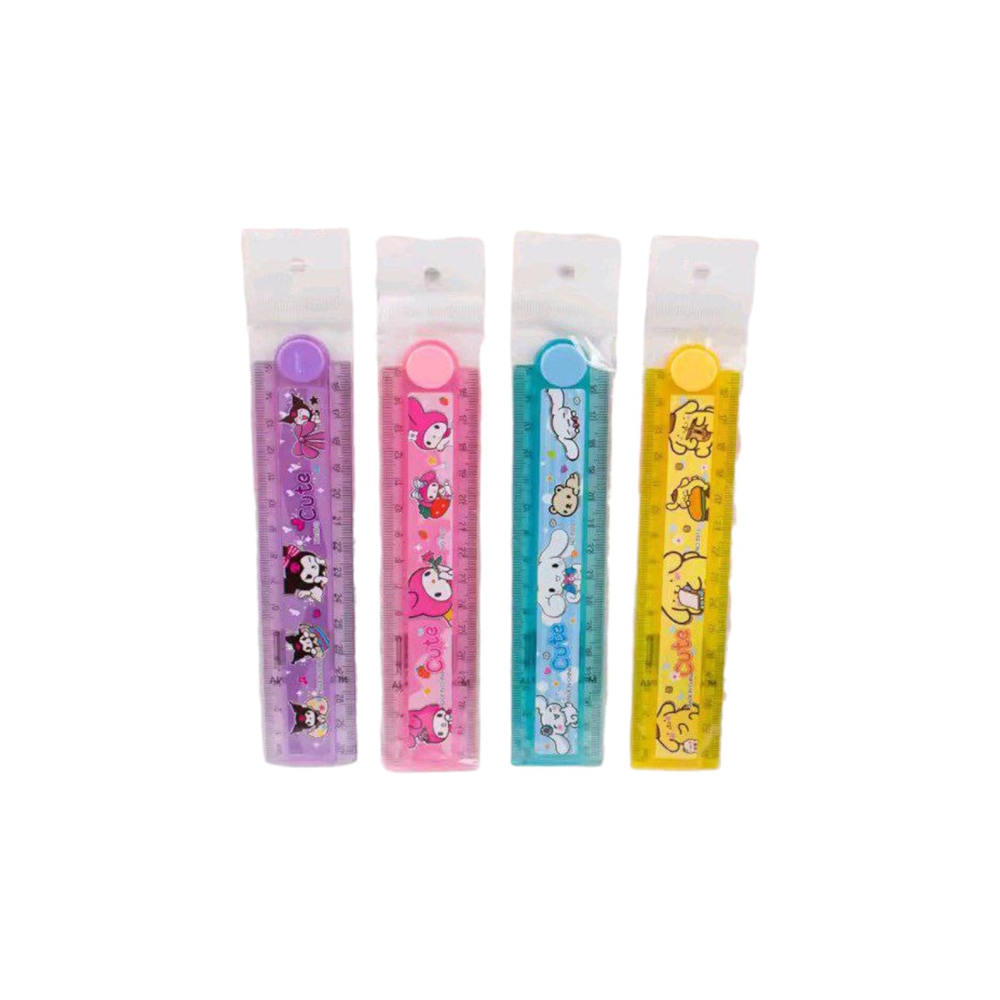 Cute Folding Ruler 15 cm With Glitters & Water