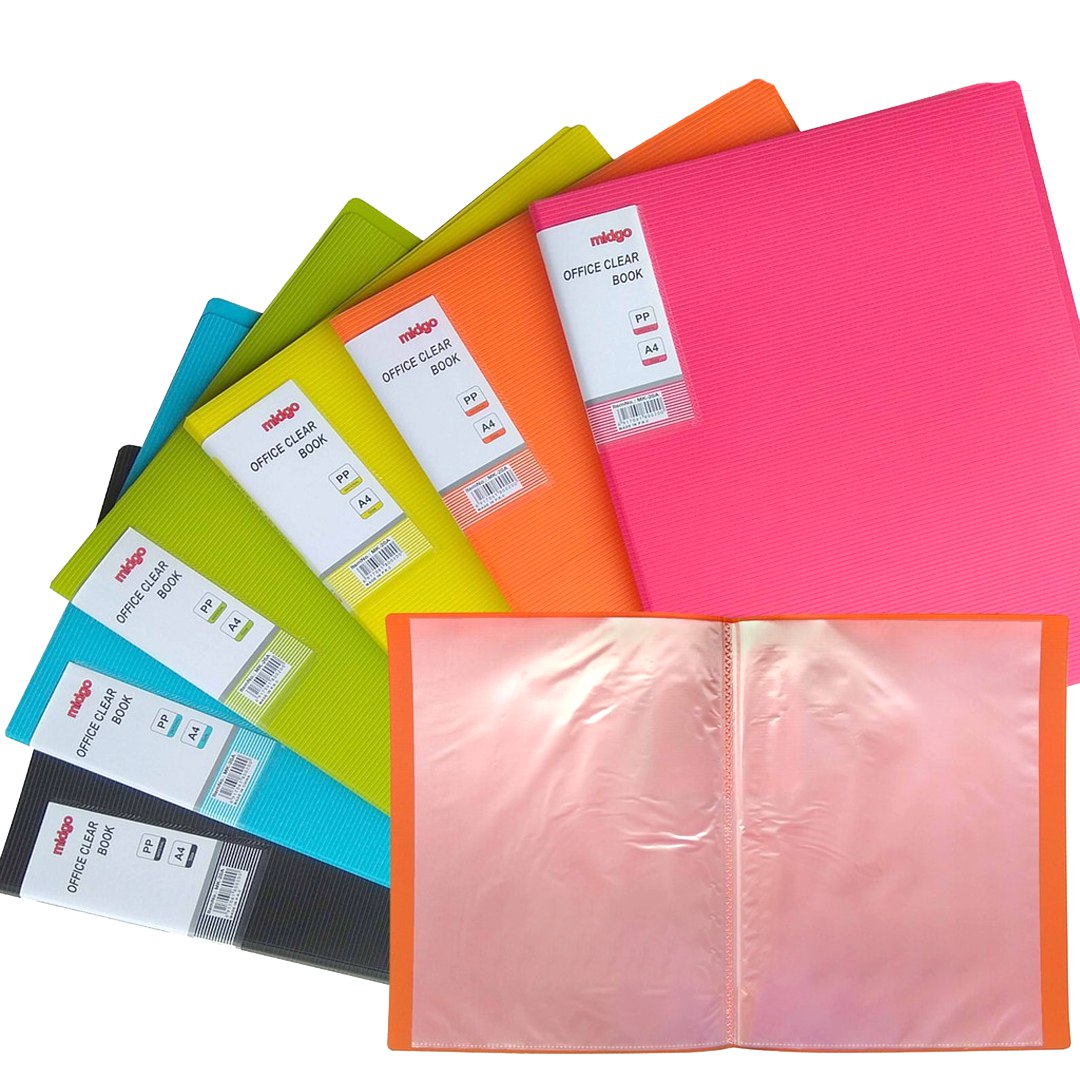 30 Pockets Midgo A4 Office Clear Book,