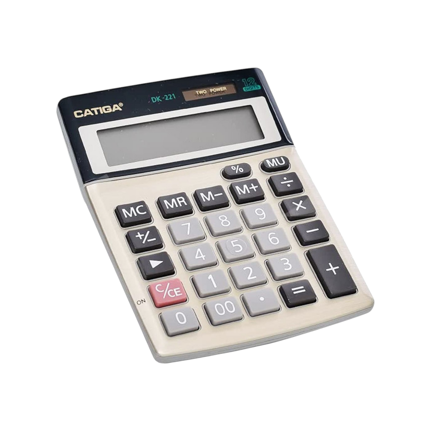 Catiga. dk-221 Electronic Calculator Two Power and 12 Digits With Plastic Keys