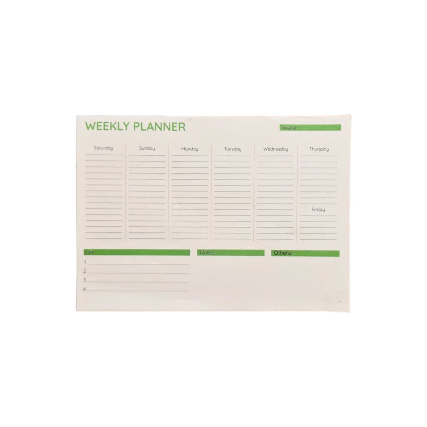 To Do Weekly Planner - A4-52 Sheets