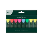 Elite Stationery House Faber-Castell Textliner 48 neon highlighter set with 8 assorted vibrant markers in a box