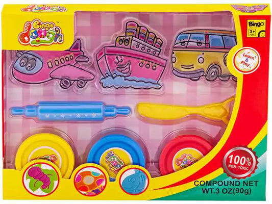 Bingo Clay Toy with Shaping Molds for Children - Multi Color 0077