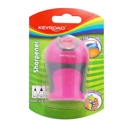 Sharpener Plastic Metal blade 2 hole Barrel Keyroad