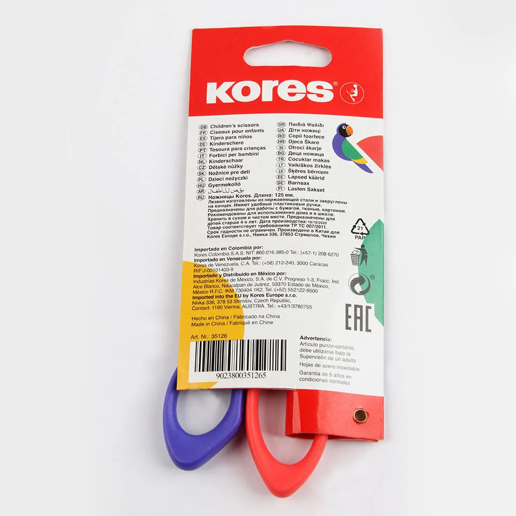 Kores Kid’s Scissors Birdy Metal Clip 12.5 cm, Model 35126