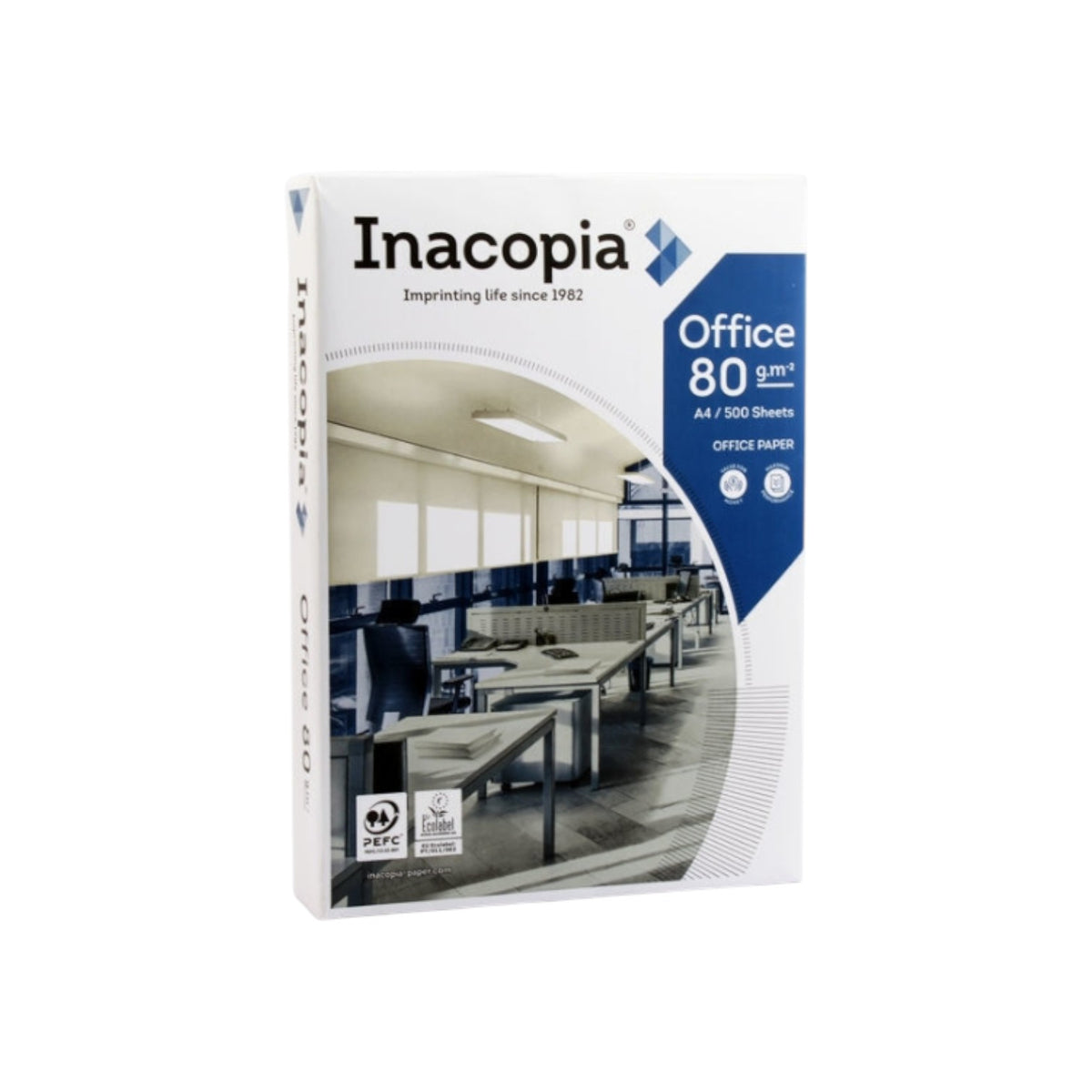 Package of Printing paper Office 80 grams 500 sheets A4 Inacopia